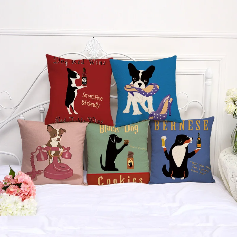 Милые мультяшные рисунки в стиле поп арт бульдог боксеры собака принт автомобиль