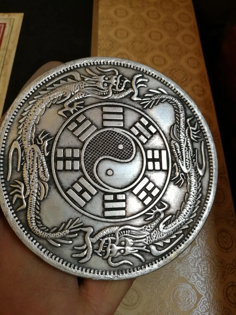 

China Tibet silver Coin large diameter 8.8cm