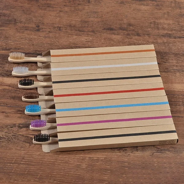 10pc color mixing Экологичная бамбуковая зубная щетка деревянная зубная щетка мягкий наконечник щетины уголь для взрослых уход за полостью рта логотип зубная щетка на заказ 10 шт - Цвет: 10pc color mixing
