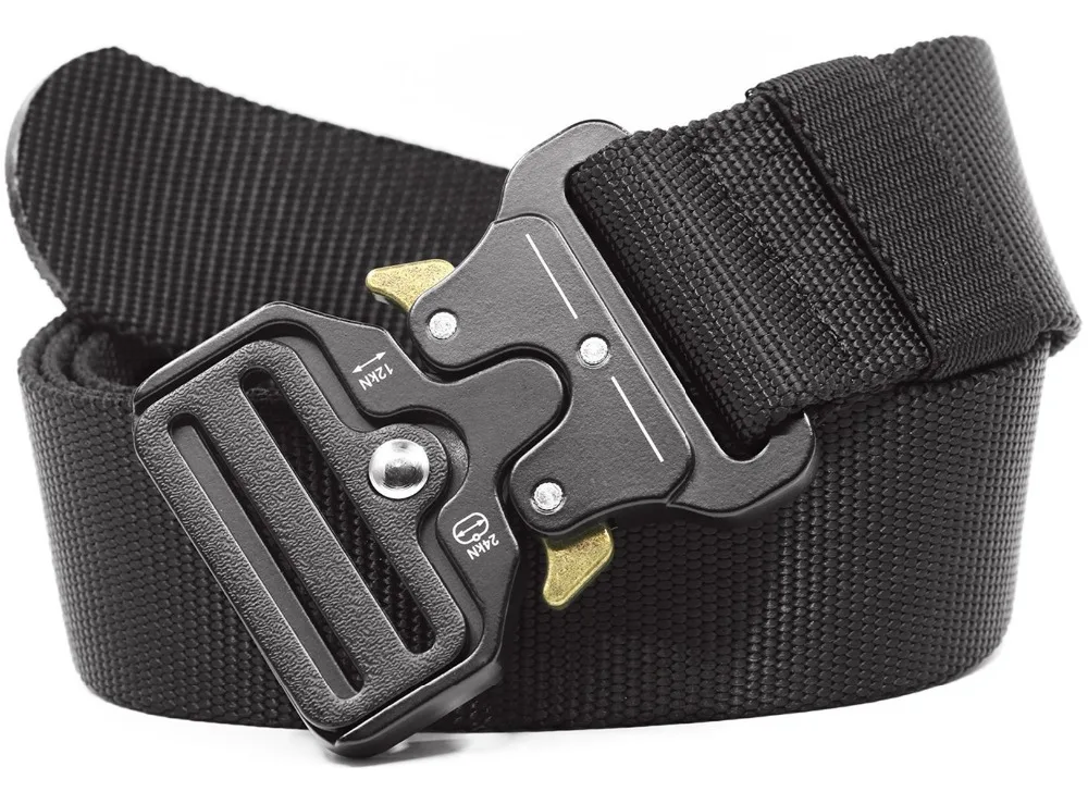 Мужской тактический ремень нейлоновый с металлической пряжкой | Аксессуары для