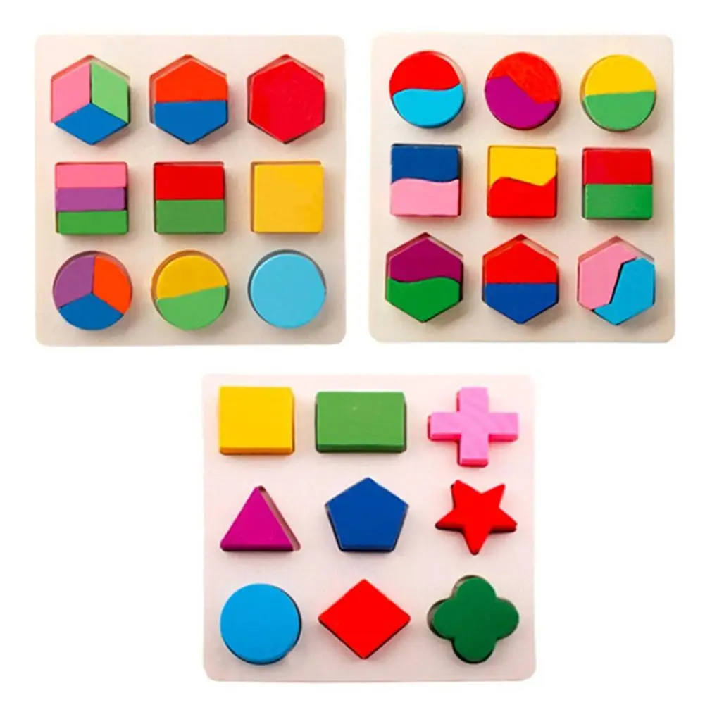 Vitoki 1 шт., 3D формы, деревянные пазлы, игрушки для малышей, сортировка, гнездовая укладка, обучающая игрушка, геометрические пазлы, обучающая игрушка для детей