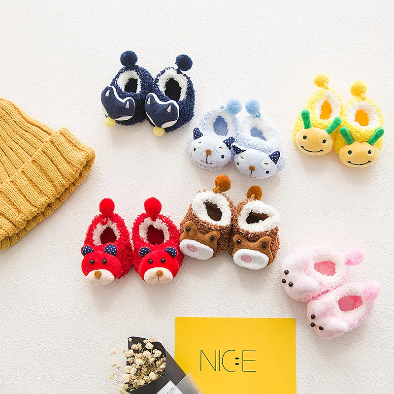 Animal Baby Sock Coral Infant Socks Creative Girl 3D Cartoon Anti Slip Newborn Accessories Boys Product 2019 Winter Spring | Детская