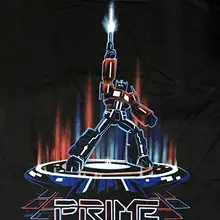 OPTIMUS PRIME & TRON MASHUP на заказ OLDSKOOL художественная футболка * полный