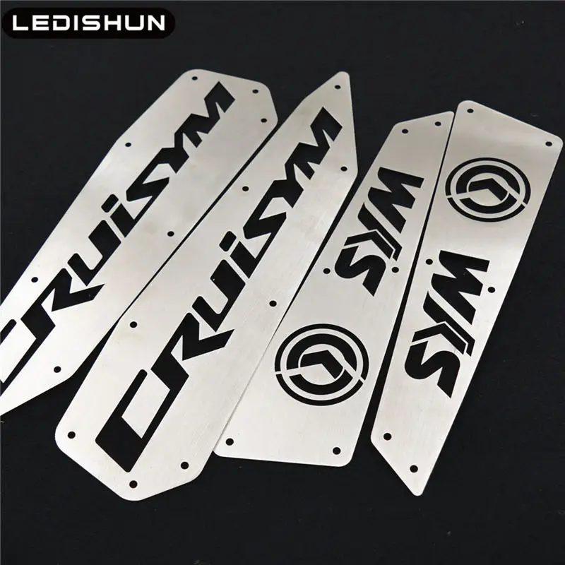 304 Stainless steel Для SYM CRUISYM 300 CRUISYM300 подножки пластины подставка для ног колодки мотоцикла CNC аксессуары высокого качества - Цвет: 304 Stainless steel