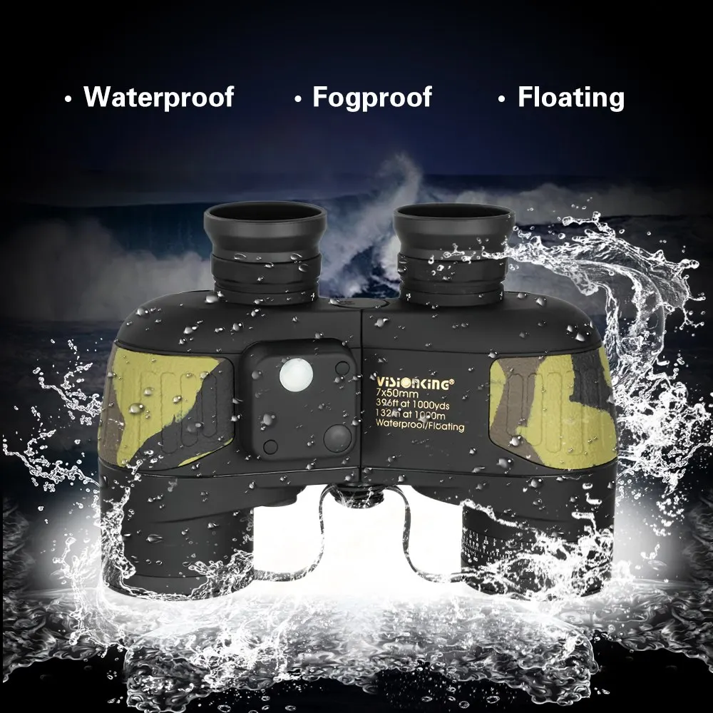 Новый 7x50LS бинокль телескоп водонепроницаемый водостойкий морской навигация