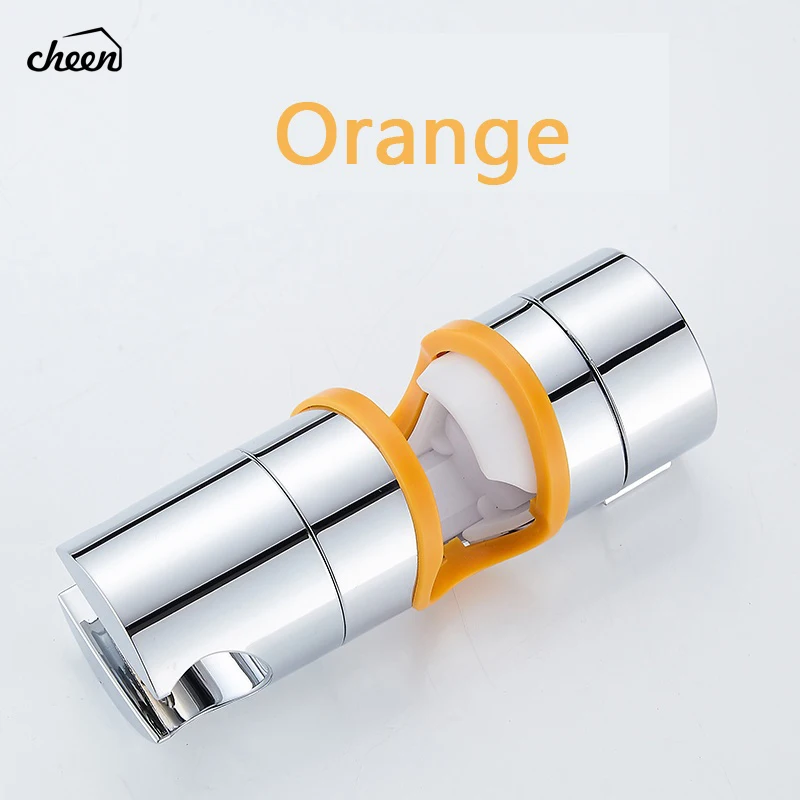 Orange Универсальный 18-25 мм O.D. Регулируемая ручная Душевая рейка кронштейн держатель для слайдера зажим для ванной комнаты ABS хромированный - Цвет: Orange