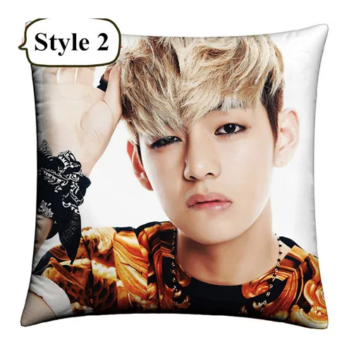 Корейская Bangtan Boys JUNG KOOK Jimin SUGA V Jin квадратная подушка 40 см* 40 см - Цвет: bts