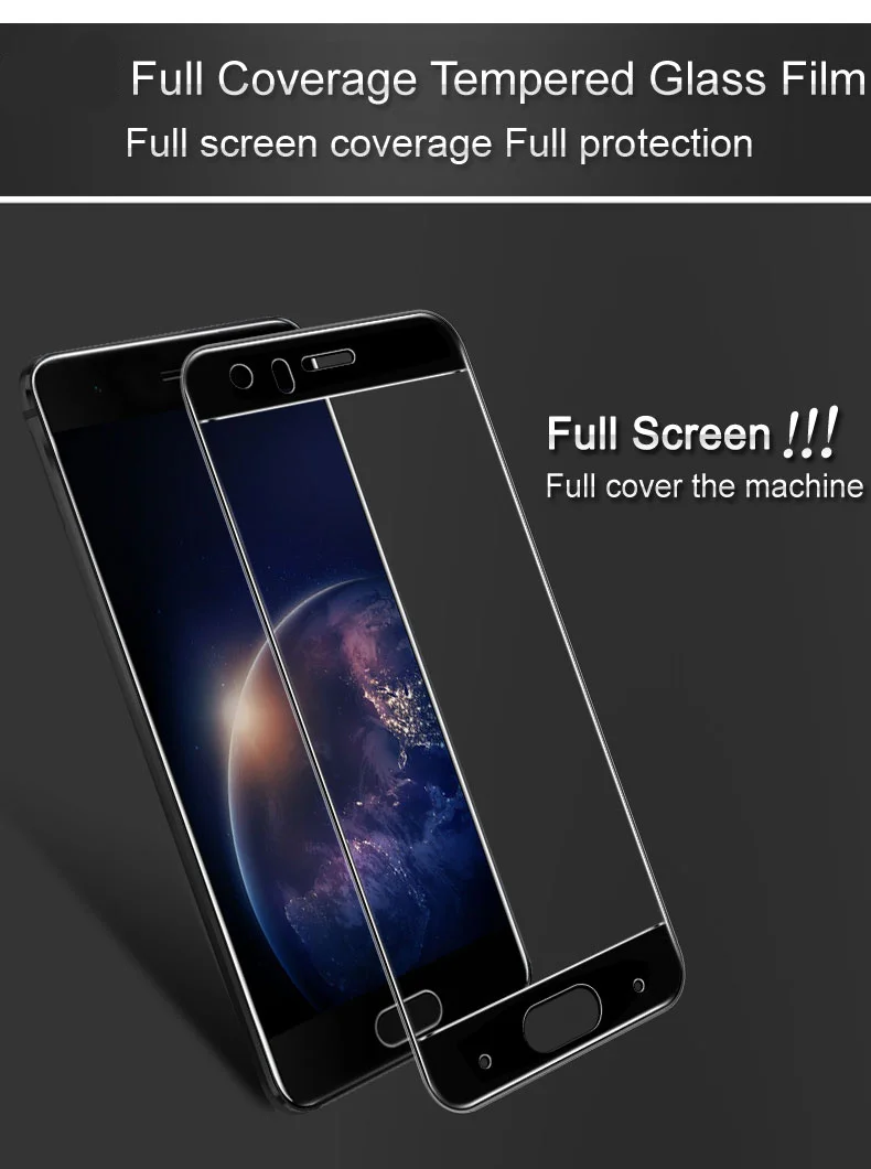 Закаленное стекло HATOLY для Huawei Honor 9 2 шт. защита экрана полное покрытие 3D пленка с