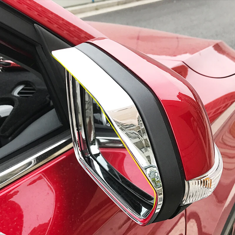 

ABS Chrome For MG ZS 2018 2019 accessories Car side door rearview mirror block rain eyebrow Cover Trim Sticker Car Styling 2pcs