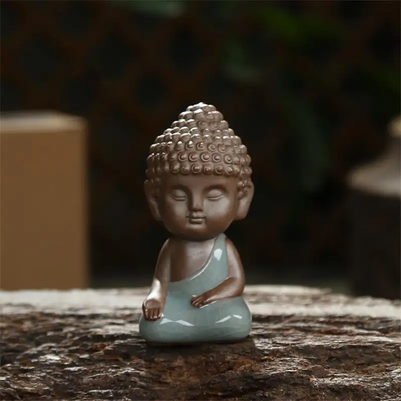 Статуэтка Будды статуэтка курильница украшение Монк чай домашние животные