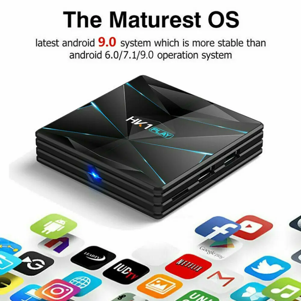 Умная ТВ-приставка HK1 PLAY Android 9 0 Amlogic S905X2 4 Гб DDR3 64 ГБ макс. 2 ГГц/5G двойной Wi-Fi USB3.0 BT4.2