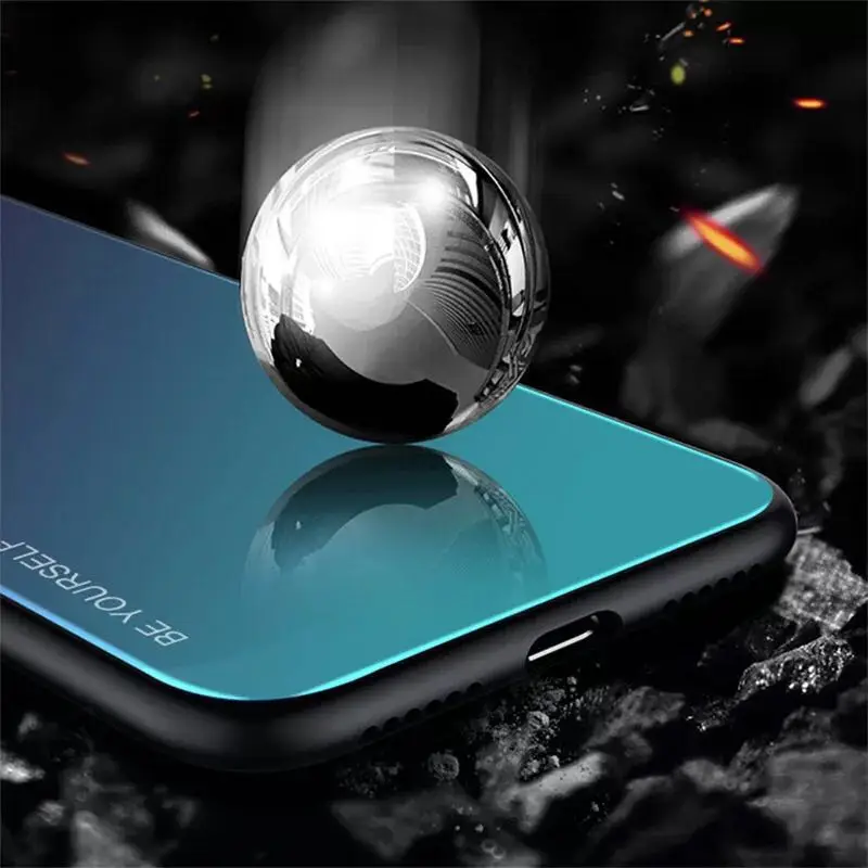 ONEVAN Модный чехол для телефона противоударный бампер закаленное стекло iPhone X XS XR Max