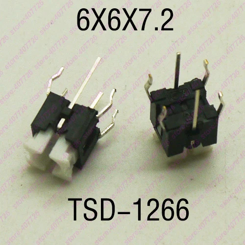 10 шт. 6X6X8,2 мм с колпачком с логотипом питания 6PIN DIP мгновенная тактовая кнопка Верхняя квадратная головка индикация кнопка