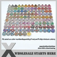 28mm special stargazer acrylic rhinestone button with shank backingmixed assorted color50pcslot for flower centers
