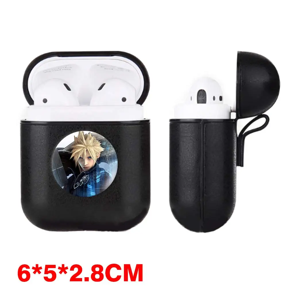 Final Fantasy игровой кожаный PU чехол для гарнитуры мультфильм Airpod анти потери