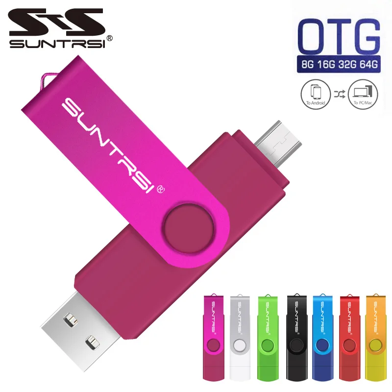 Suntrsi USB флеш накопитель OTG 4 ГБ 8 16 32 Флешка смартфон карта памяти планшет ПК внешний