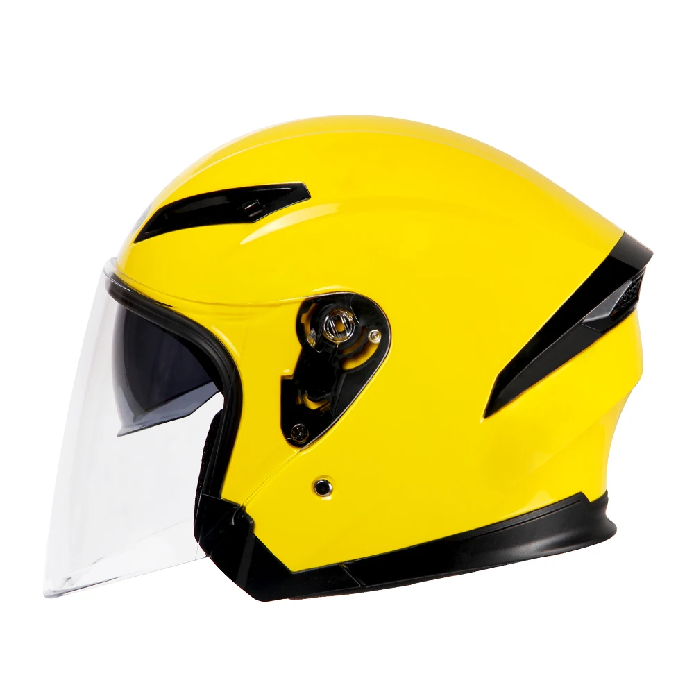 A2 Yellow HEROBIKER мотоциклетный шлем мотоциклетный Мотокросс Casco Moto шлем для мотогонок Половина лица шлем крушение двойной объектив - Цвет: A2 Yellow