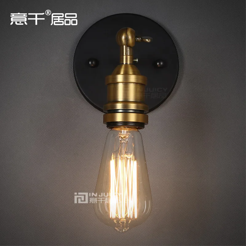 Настенная зеркальная лампа Эдисона E27 в скандинавском стиле винтажный