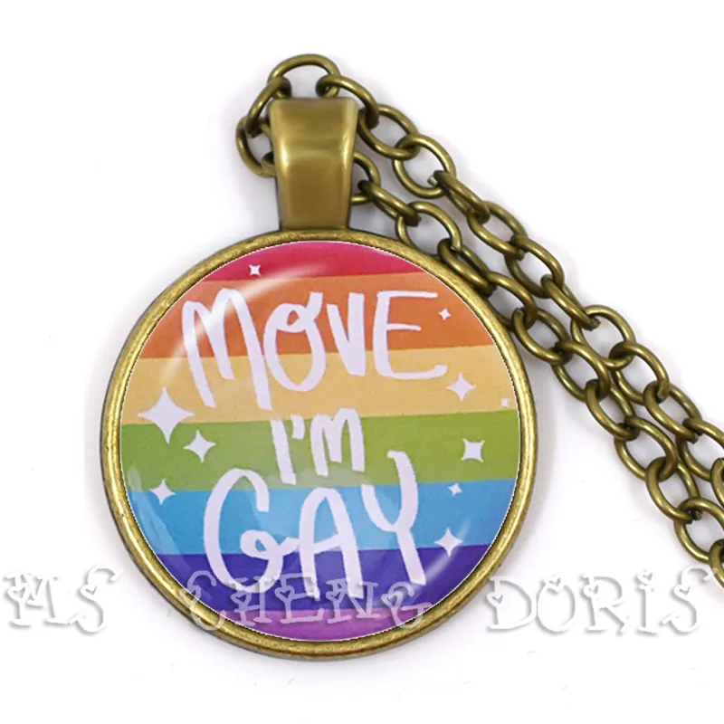 Ожерелье Bi Pride с подвеской из ЛГБТ гипоаллергенное ювелирное изделие для геев