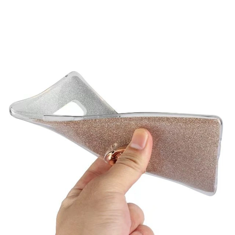 For Samsung Galaxy Note 8 Case Transparent Soft TPU Glitter Metal Ring back cover note 6.4inch |