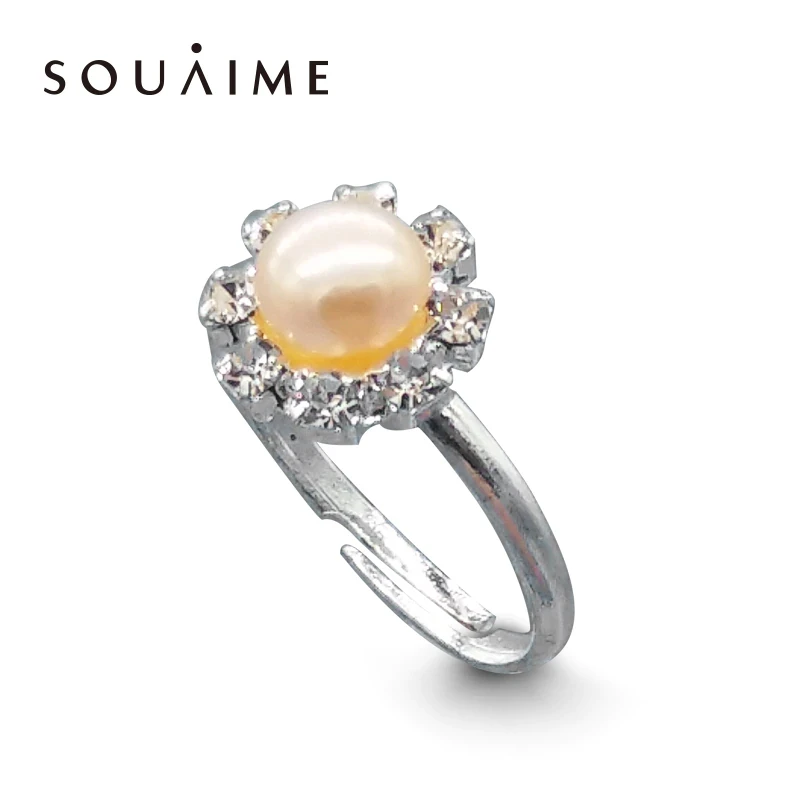 100% пресноводная жемчужина кольцо для женщин розовый фиолетовый белый