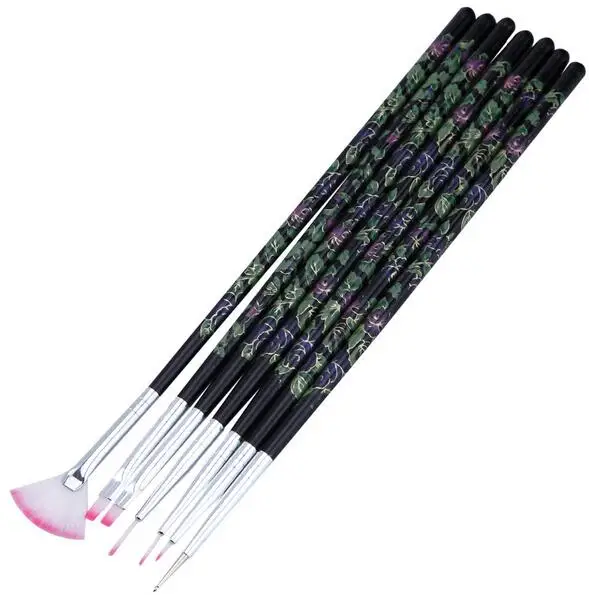 

7Pcs/set Nail Art Painting Drawing Dotting Pen Kit Flower Pattern Handle Acrylic Gel Polish Tips 3D DIY Design Manicure Brushes
