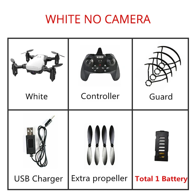 White NO Camera SG800 мини-Дрон с HD камерой режим удержания высоты RC Квадрокоптер RTF WiFi FPV микро складной Вертолет VS E58 S9 S9HW M69 T10 H36 - Цвет: White NO Camera