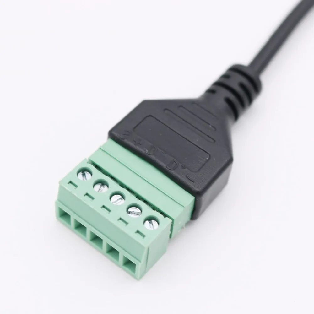 1 шт. 1FT Micro USB 5 контактный 2 0 штекер на винт с защитой терминал без пайки адаптер