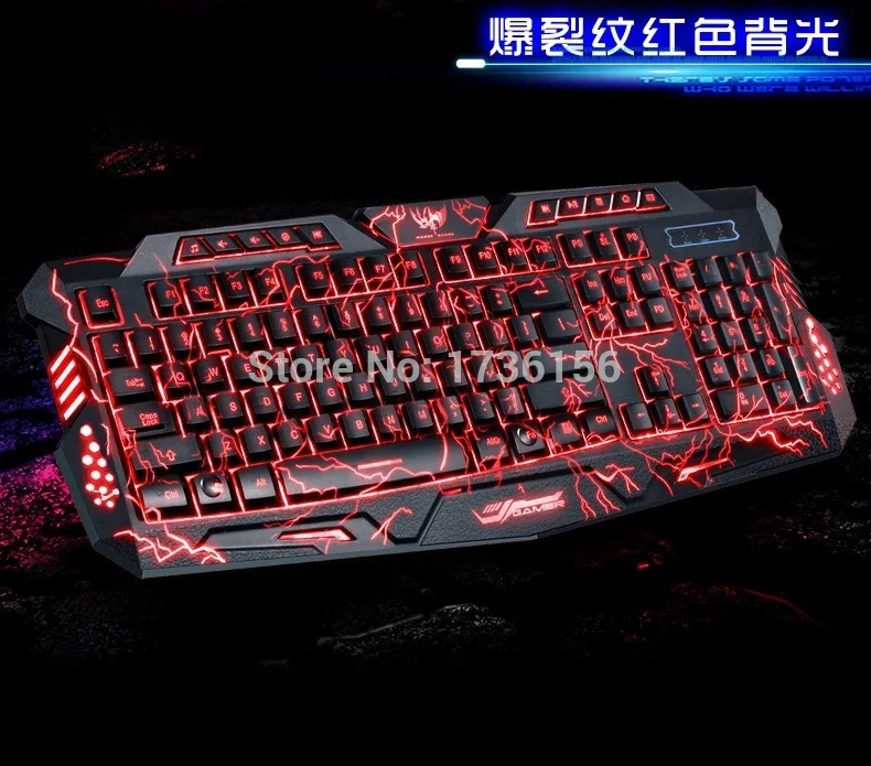 Английская версия Водонепроницаемая подсветка LED Pro игровая клавиатура M200 USB