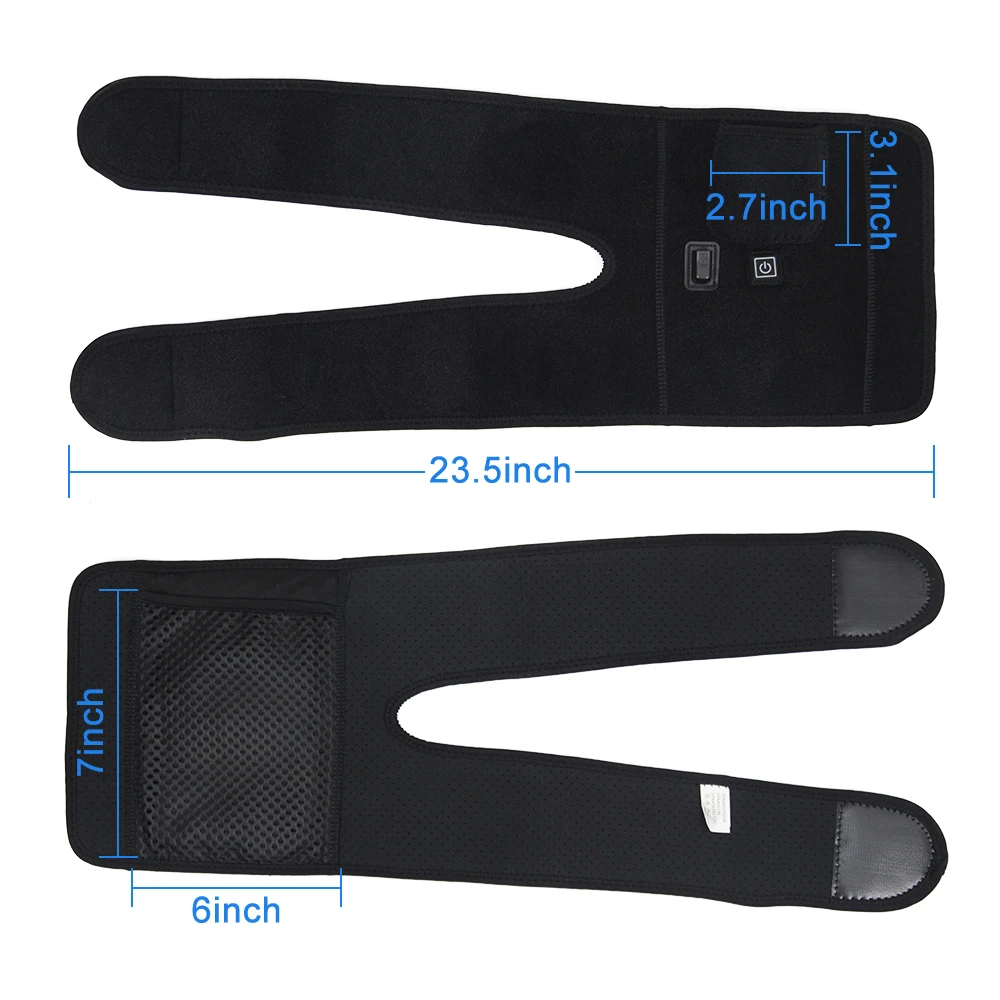 

1pc Winter Warm 3 Heat-Settings Knee Massager Knee Pad Wrap Heated Knee Brace Therapy For Knee Injury Muscles Pain Relief Relax