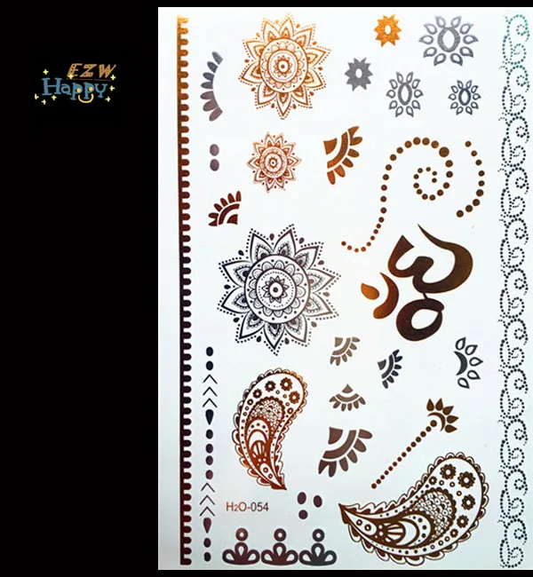 2015 горячие египетские золотые временные тату наклейки сексуальные татуировки