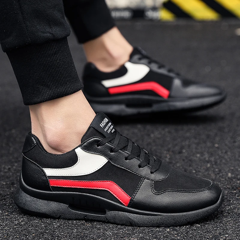 Men's Vulcanize Shoes 2020 New Lace Up Trainers Man Flat Heels Running Adult Mesh Breathable Casual Sneakers Sports | Обувь