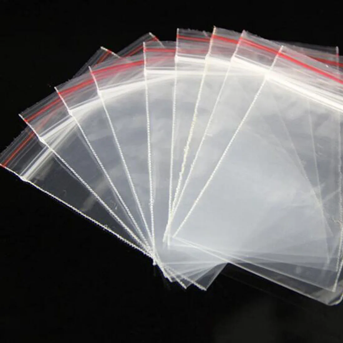 

Best 100Pcs/Pack Jewelry Ziplock Zip Zipped Lock Reclosable Plastic Poly Clear Bags Thickness 0.05Mm