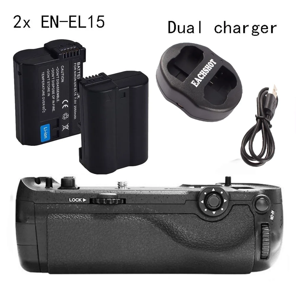 Pixel Vertax D17 батарейный блок для Nikon D500 как MB + 2 * EN EL15 двойное зарядное