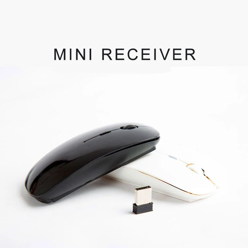 06A Ultra-thin 2.4G Wireless Mouse Portable Ergonomic Optical Mice USB Slim Computer for Laptop Tablet Desktop Notebook PC | Компьютеры и