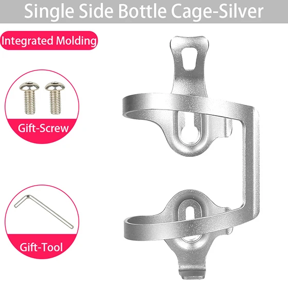 Single Side Silver West biking велосипед держатель бутылки для воды сверхлегкий алюминиевый сплав велосипед бутылка для воды клетка напиток Botellero велосипедные аксессуары - Цвет: Single Side Silver