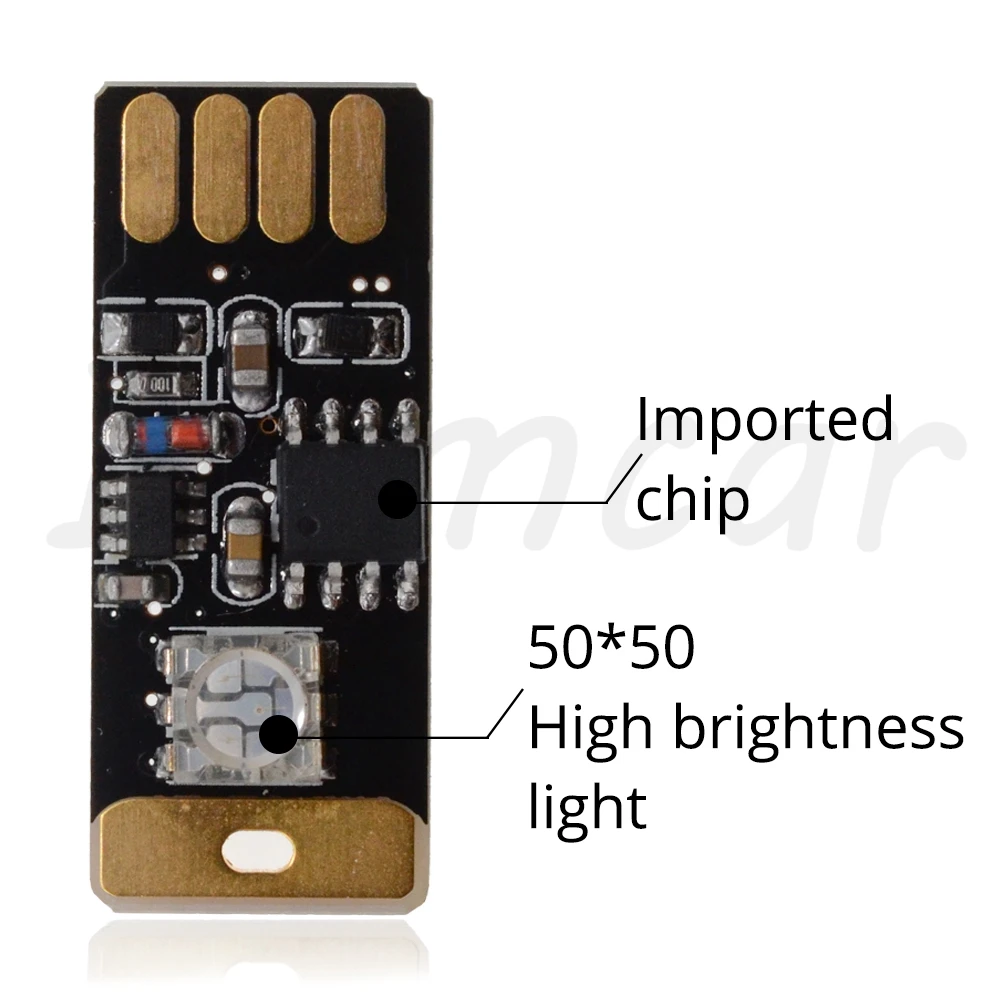 1х Автомобильный USB светодиодный DC 5 в музыкальный светильник с регулируемой яркостью, декоративная лампа, освещение, портативное подключение и воспроизведение, RGB Голосовая активация