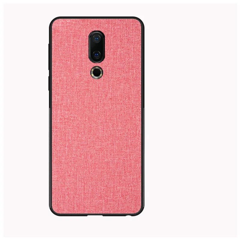 Pink Для meizu 16 16th чехол 16xs 16x16 s pro Plus роскошный тканевый силиконовый защитный чехол для meizu 16X чехол Coque чехол для телефона s - Цвет: Pink