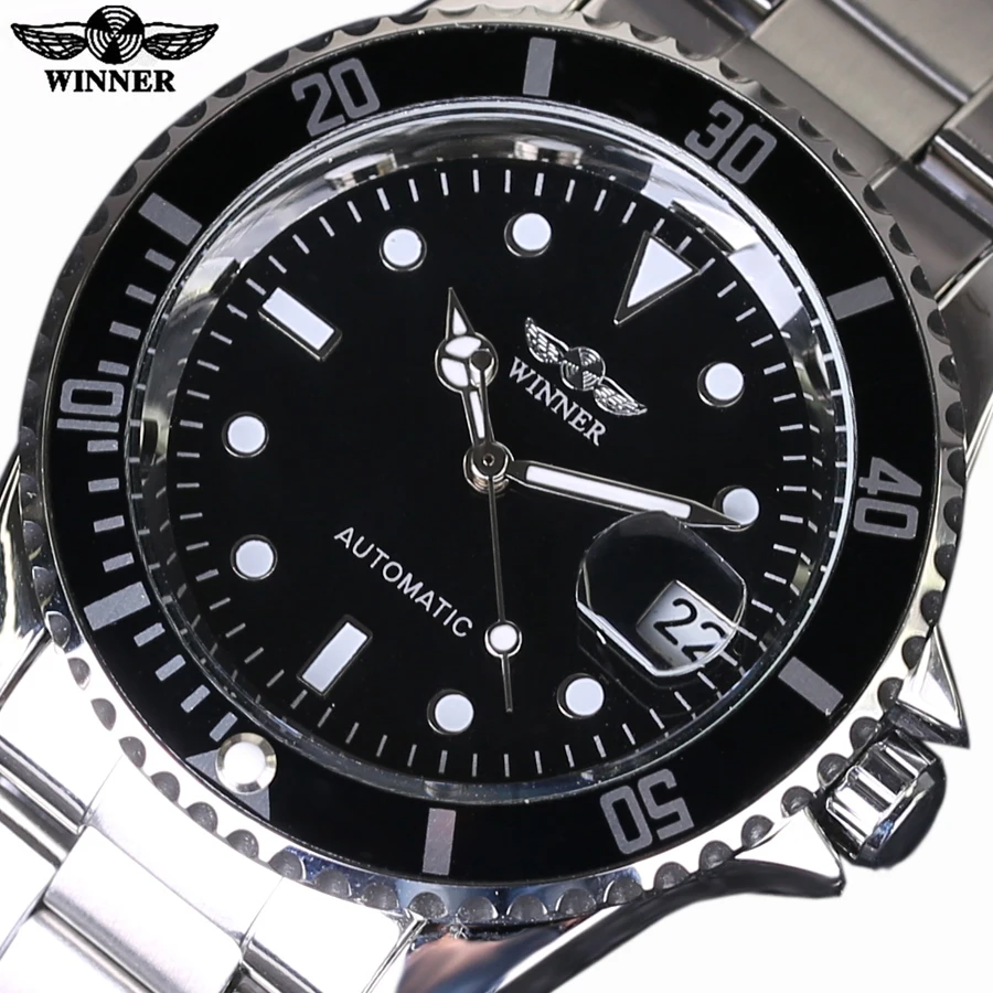 Часы наручные WINNER Мужские механические люксовые Брендовые повседневные деловые