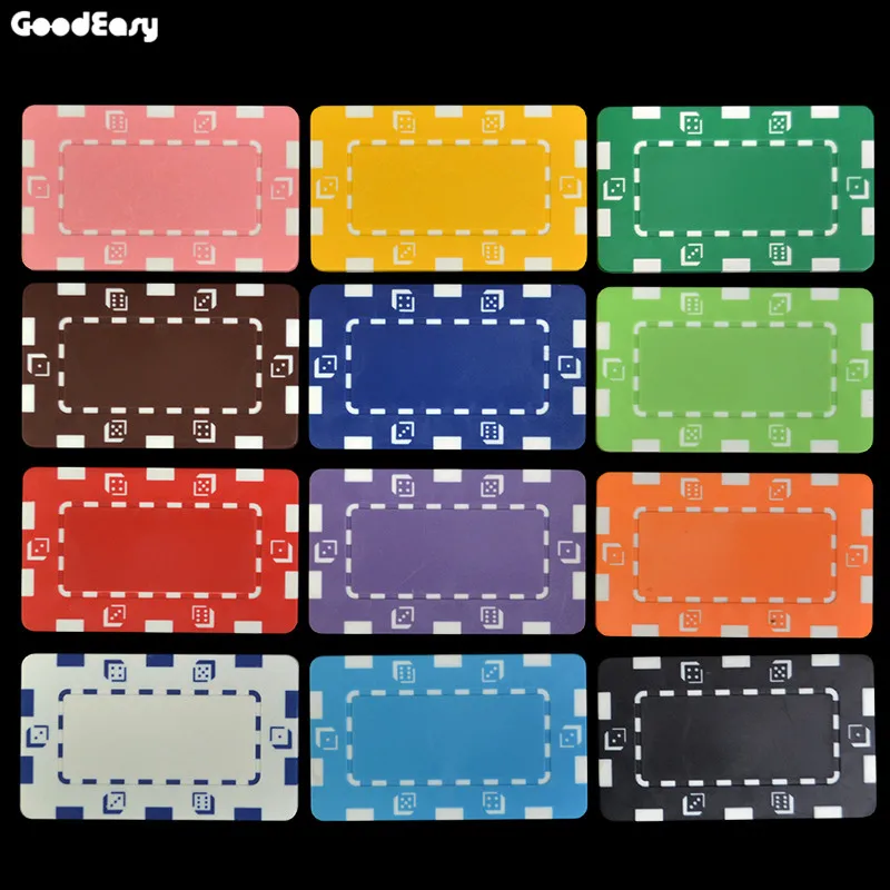 25 шт./лот ABS квадратные фишки Техасского покера набор металлических монет для