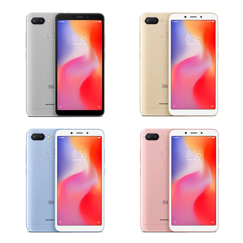 Original Xiaomi Redmi 6 3GB RAM 32GB ROM Helio P22 Octa Core 5.45&quot 1440x720 3000mAh Face ID Dual Camera 12MP+500MP Cellphone | Мобильные