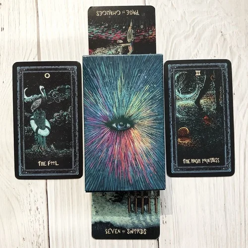 only tarot cards Английская колода Таро карты Сделай Сам серебрение Призма видения Таро набор настольная игра для вечерние гадания алтарь карты игры - Цвет: only tarot cards