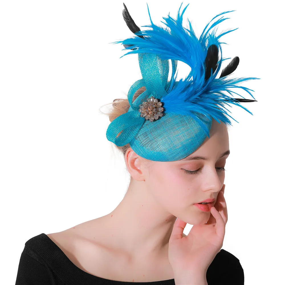 Женские украшения для волос свадебные бирюзовые аксессуары Fascinator белье чародей