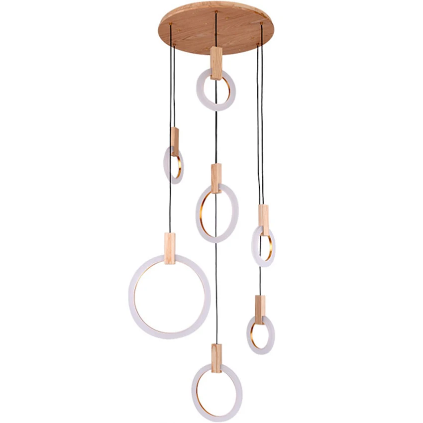 

Modern Loft LED Chandelier Nordic Living Room Pendant Lamp Bedroom Fixtures Stair Lighting Illumination Hanging Lights Luminaire