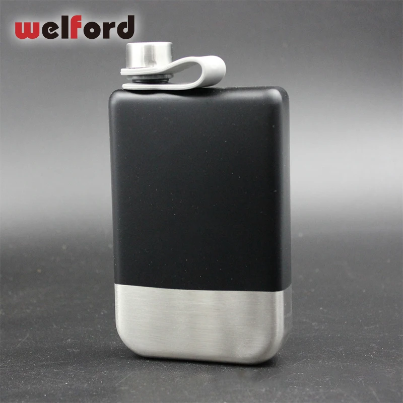 Нержавеющая сталь фляжка портативный 304 пищевой спрей краска силиконовая ручка