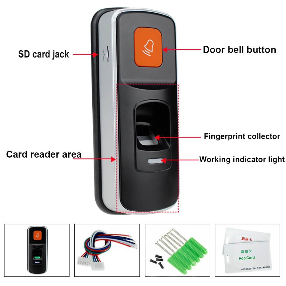 RFID считыватель доступа со сканером отпечатков пальцев биометрическая система
