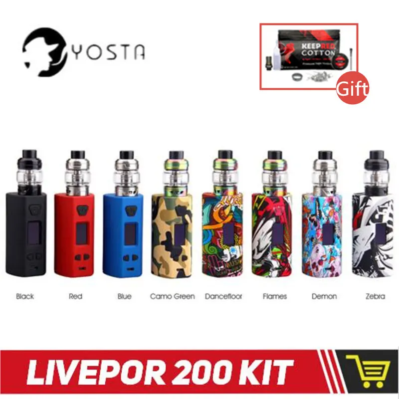Оригинальный yosta Livepor 200 комплект 6 мл емкость питание от 18650 батареи с IGVI M2