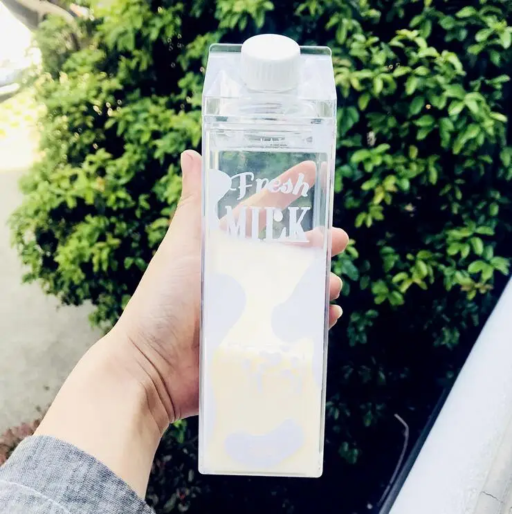 white cow 500 мл милый мультфильм Bpa бесплатно креативная фляга Спортивная уличная бутылка животное корова свинья пластиковые мои бутылки для воды Тигр молоко чайник - Цвет: white cow