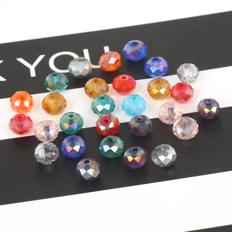 Series Of Beads 23colors/70Pcs/8mm Fashion Crystal Austria Faceted Loose Spacer Round Glass for Jewelry Making Wholesale | Украшения и