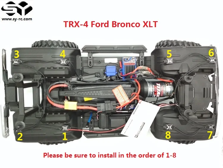 RC автомобильный светодиодный световой комплект для Traxxas панпанельная лампа для обновления деталей